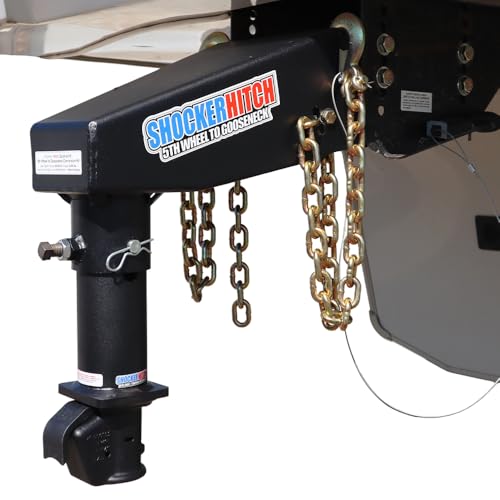 Shocker 5th Wheel to Gooseneck & Demco Coupler Conversion Kit with Chain Kit, Fits Lippert 1621 0719 RhinoBox Flexair Rota-Flex & L05-24,000 lbs GTW