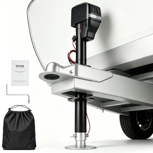 VEVOR Electric Trailer Jack, Power Tongue Jack Weight Capacity 4000 lbs, 9.84"-33.85" Electric Tongue Jack with Waterproof Cover for Lifting RV Trailer, Horse Trailer, Utility Trailer, Yacht Trailer